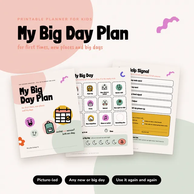 My Big Day Plan printable preview