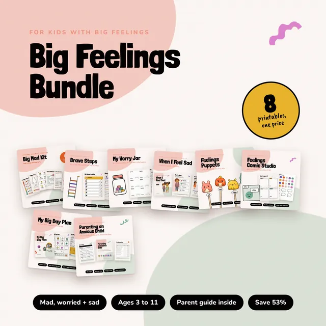 Big Feelings Bundle printable preview