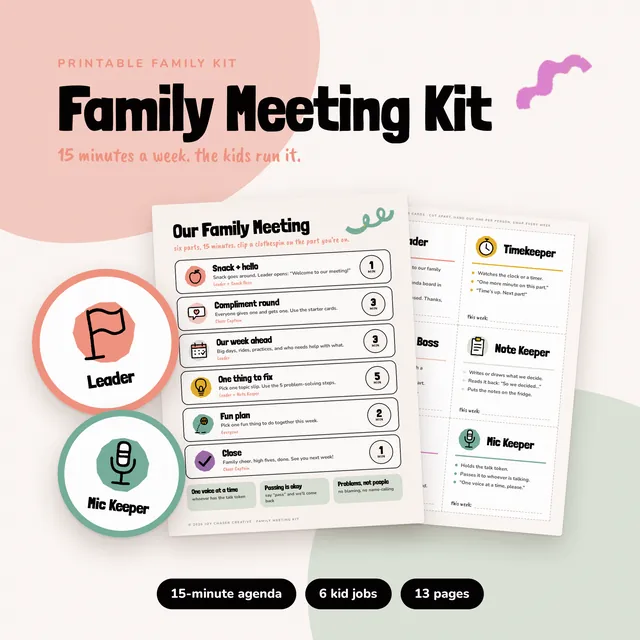 Family Meeting Kit printable preview