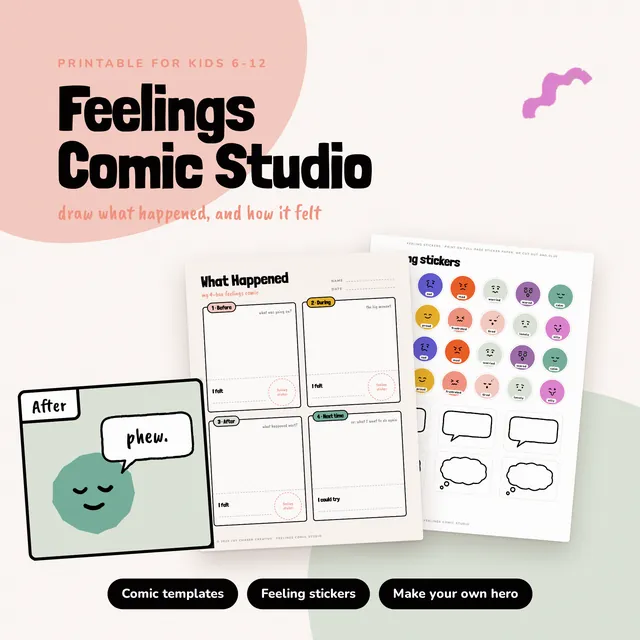 Feelings Comic Studio printable preview
