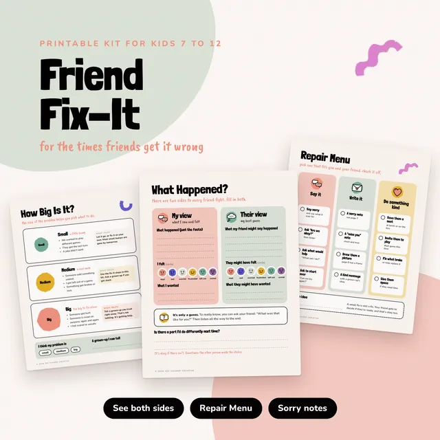 Friend Fix-It printable preview