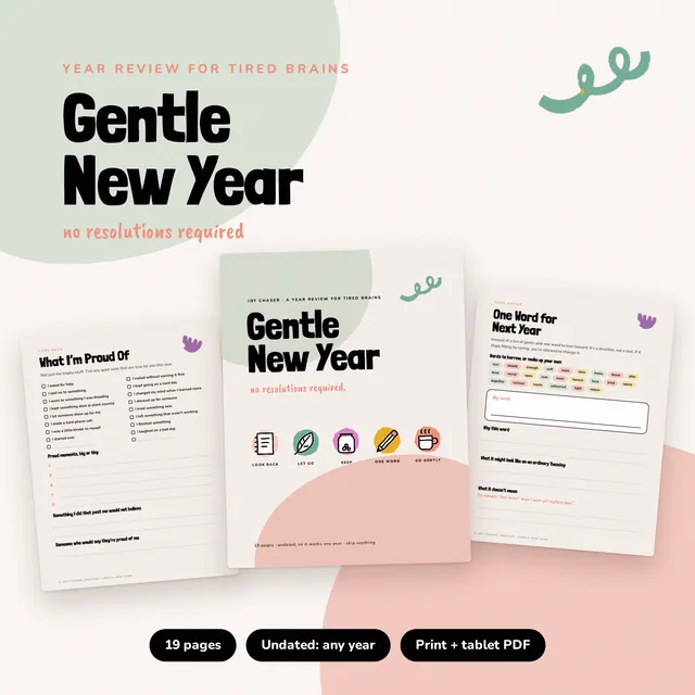 Gentle New Year printable preview