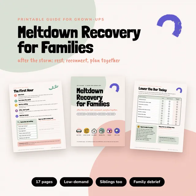 Meltdown Recovery for Families printable preview
