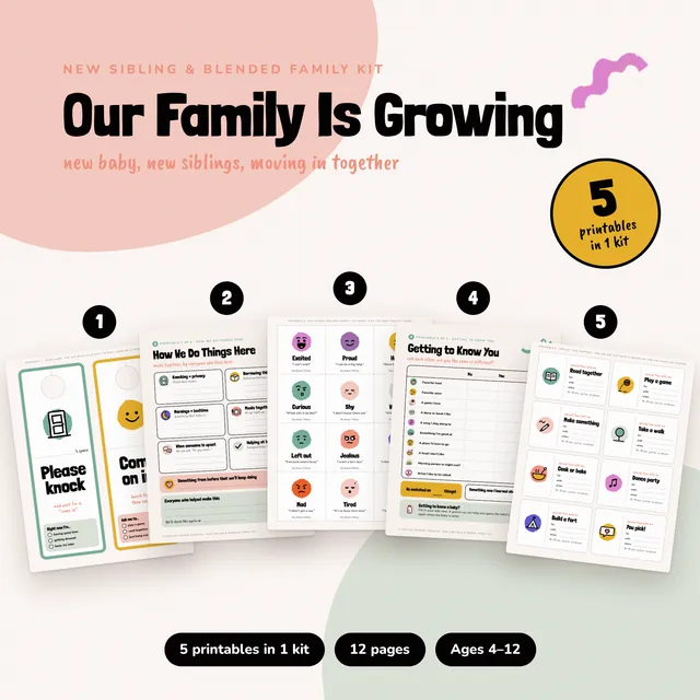 New Sibling & Blended Family Kit printable preview