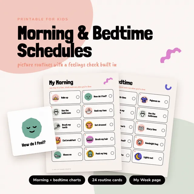 Morning & Bedtime Picture Schedules printable preview