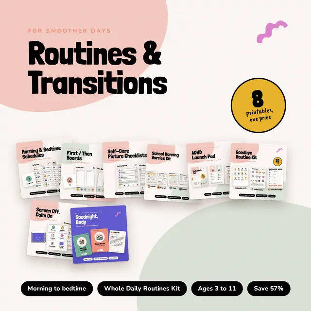 Routines & Transitions Bundle printable preview