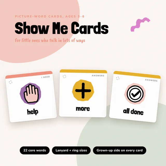Show Me Cards printable preview