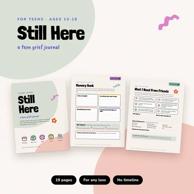 Still Here: A Teen Grief Journal printable preview