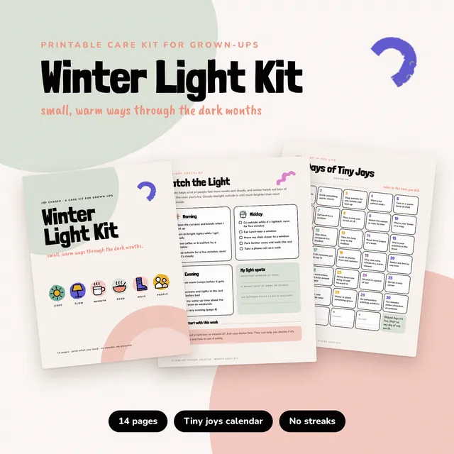 Winter Light Kit printable preview